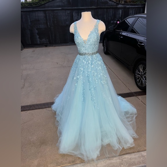 Sherri Hill blue gown - Picture 1 of 3